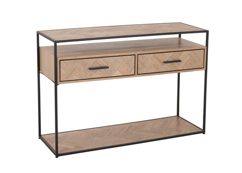 Konsoollaud ZIGZAG pruun / must, 100x40xH85 cm