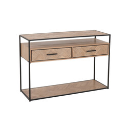 Konsoollaud ZIGZAG pruun / must, 100x40xH85 cm