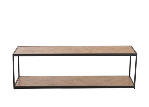 Diivanilaud ZIGZAG pruun / must, 150x40xH45 cm