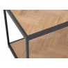 Diivanilaud ZIGZAG pruun / must, 150x40xH45 cm