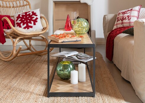 Diivanilaud ZIGZAG pruun / must, 150x40xH45 cm