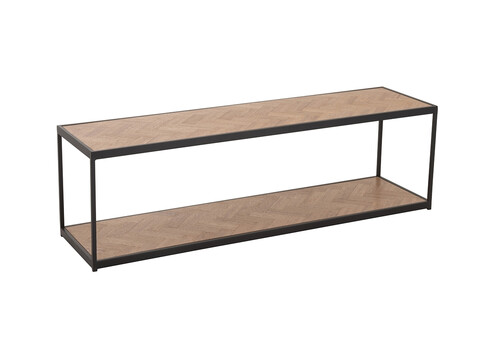 Diivanilaud ZIGZAG pruun / must, 150x40xH45 cm