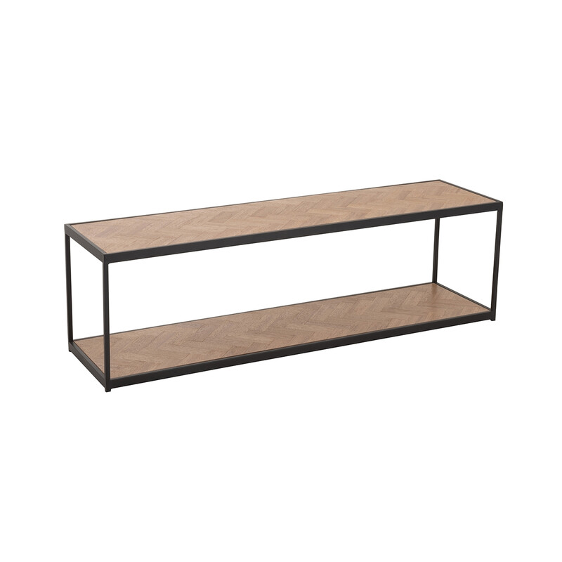 Diivanilaud ZIGZAG pruun / must, 150x40xH45 cm