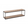 Diivanilaud ZIGZAG pruun / must, 150x40xH45 cm