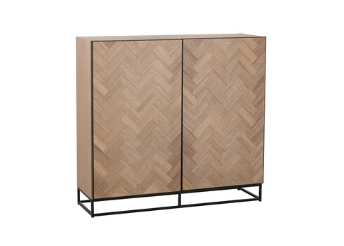 Kapp ZIGZAG pruun / must, 120x38xH112 cm