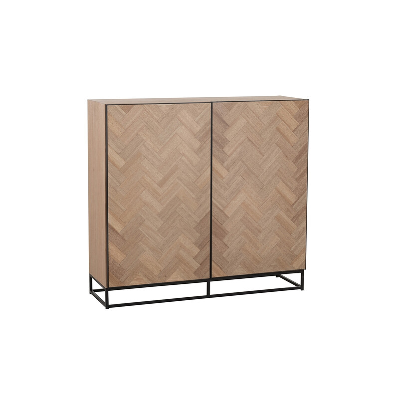 Kapp ZIGZAG pruun / must, 120x38xH112 cm