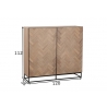 Kapp ZIGZAG pruun / must, 120x38xH112 cm