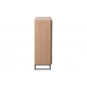 Kapp ZIGZAG pruun / must, 120x38xH112 cm