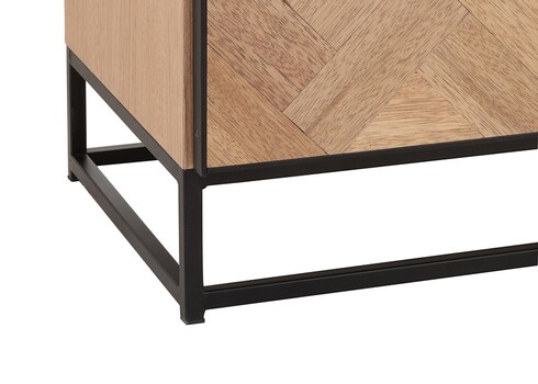 Kapp ZIGZAG pruun / must, 120x38xH112 cm