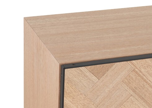 Kapp ZIGZAG pruun / must, 120x38xH112 cm