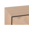Kapp ZIGZAG pruun / must, 120x38xH112 cm