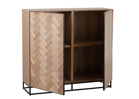 Kapp ZIGZAG pruun / must, 120x38xH112 cm