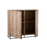 Kapp ZIGZAG pruun / must, 120x38xH112 cm