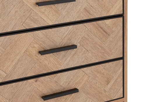 Kapp ZIGZAG pruun / must, 60x38xH158 cm