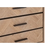 Kapp ZIGZAG pruun / must, 60x38xH158 cm