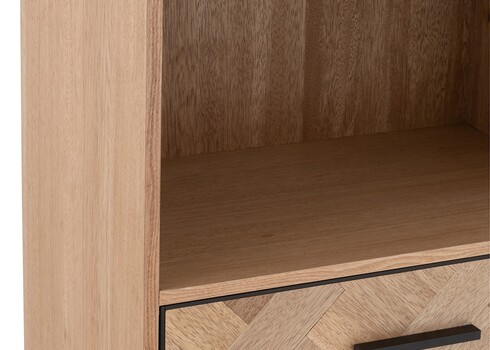 Kapp ZIGZAG pruun / must, 60x38xH158 cm