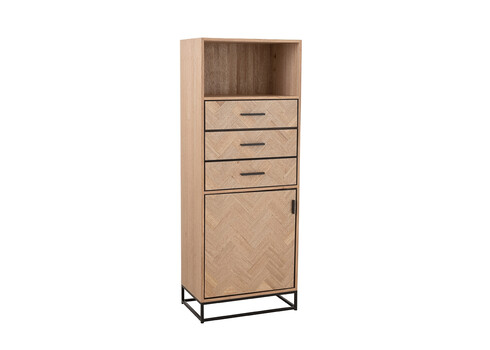 Kapp ZIGZAG pruun / must, 60x38xH158 cm
