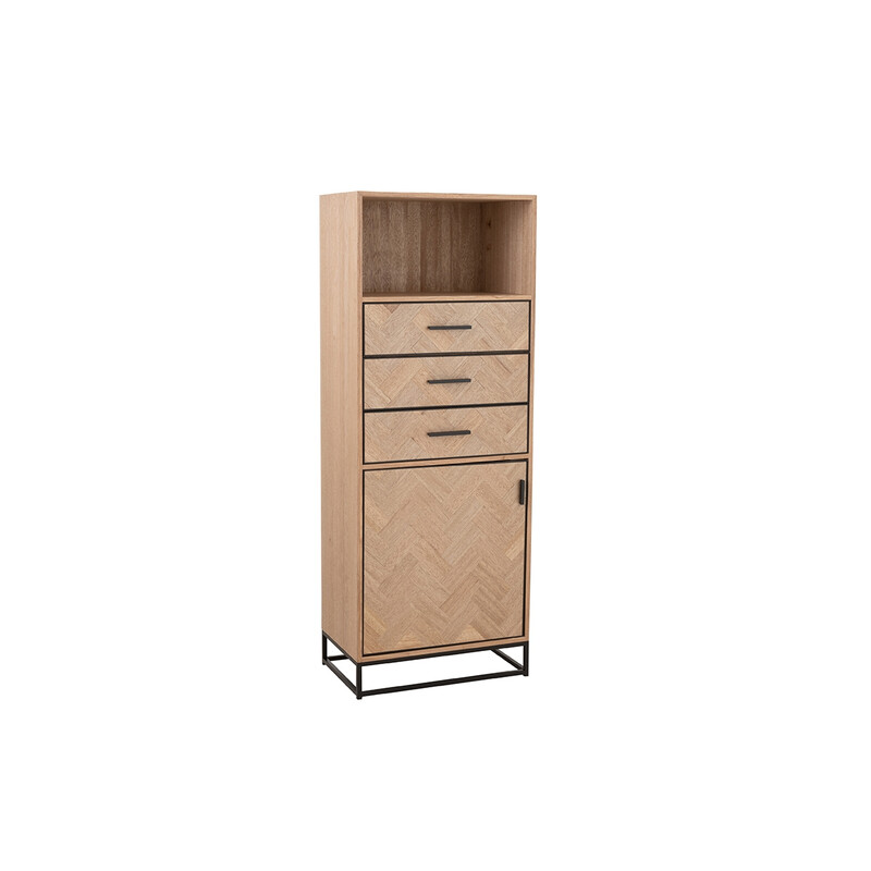 Kapp ZIGZAG pruun / must, 60x38xH158 cm