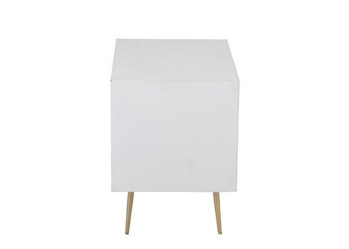 Öökapp LINES valge / kuldne, 56x41xH54 cm