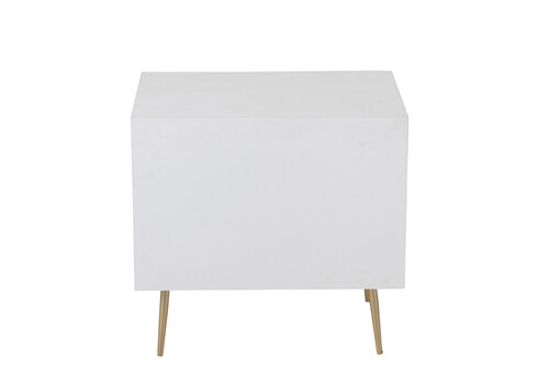 Öökapp LINES valge / kuldne, 56x41xH54 cm