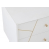 Öökapp LINES valge / kuldne, 56x41xH54 cm