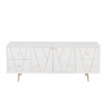 Tv-alus LINES valge / kuldne, 150x45xH59 cm