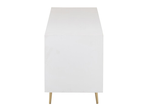 Tv-alus LINES valge / kuldne, 150x45xH59 cm