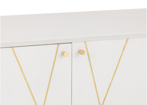 Tv-alus LINES valge / kuldne, 150x45xH59 cm