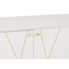 Tv-alus LINES valge / kuldne, 150x45xH59 cm