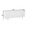 Tv-alus LINES valge / kuldne, 150x45xH59 cm