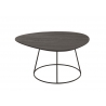 Diivanilaud OVAL tumehall / must, 60x45xH30 cm