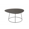 Diivanilaud OVAL tumehall / must, 69x55xH35 cm