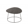 Diivanilaud OVAL tumehall / must, 69x55xH35 cm