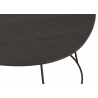 Diivanilaud OVAL tumehall / must, 69x55xH35 cm