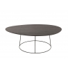 Diivanilaud OVAL tumehall / must, 121x80xH40 cm