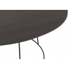 Diivanilaud OVAL tumehall / must, 121x80xH40 cm