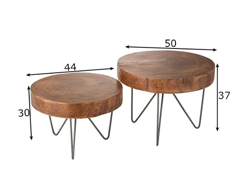 Abilaudade komplekt LOWNI pruun, 2 tk