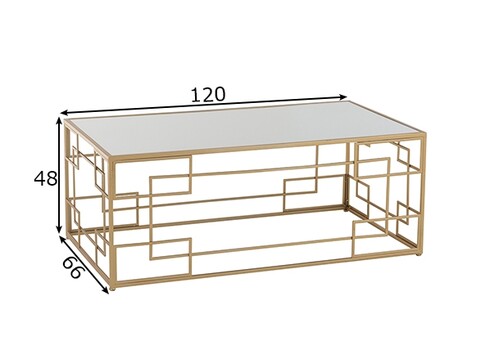 Diivanilaud FELICITY kuldne, 120x66xH48 cm