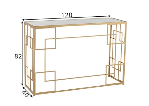 Konsoollaud FELICITY kuldne, 120x40xH81 cm