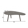 Diivanilaud DROP must, 90x56xH32 cm