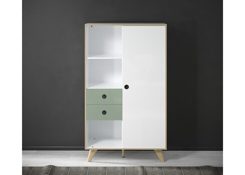 Kummut ADELAIDE valge läige / roheline, 90x153xH40 cm