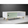 Diivanilaud ADELAIDE valge läige / roheline, 115x60xH46 cm
