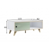 Diivanilaud ADELAIDE valge läige / roheline, 115x60xH46 cm