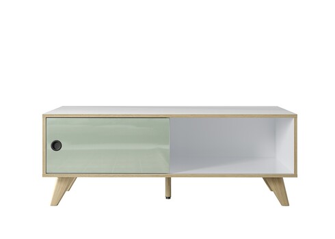 Diivanilaud ADELAIDE valge läige / roheline, 115x60xH46 cm