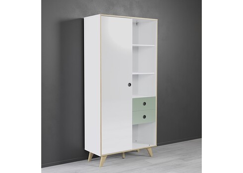 Kapp ADELAIDE valge läige / roheline, 90x188xH40 cm