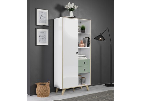 Kapp ADELAIDE valge läige / roheline, 90x188xH40 cm