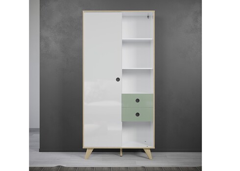 Kapp ADELAIDE valge läige / roheline, 90x188xH40 cm