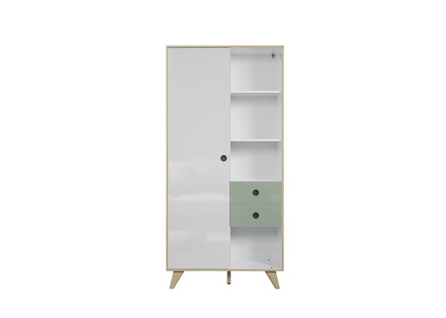 Kapp ADELAIDE valge läige / roheline, 90x188xH40 cm
