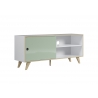 Tv-alus ADELAIDE valge läige / roheline, 145x40xH63 cm