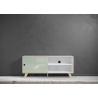 Tv-alus ADELAIDE valge läige / roheline, 145x40xH63 cm